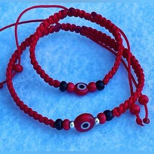 Red Evil Eye Beaded Bracelets Baby and Mom/Dad Red Bracelet